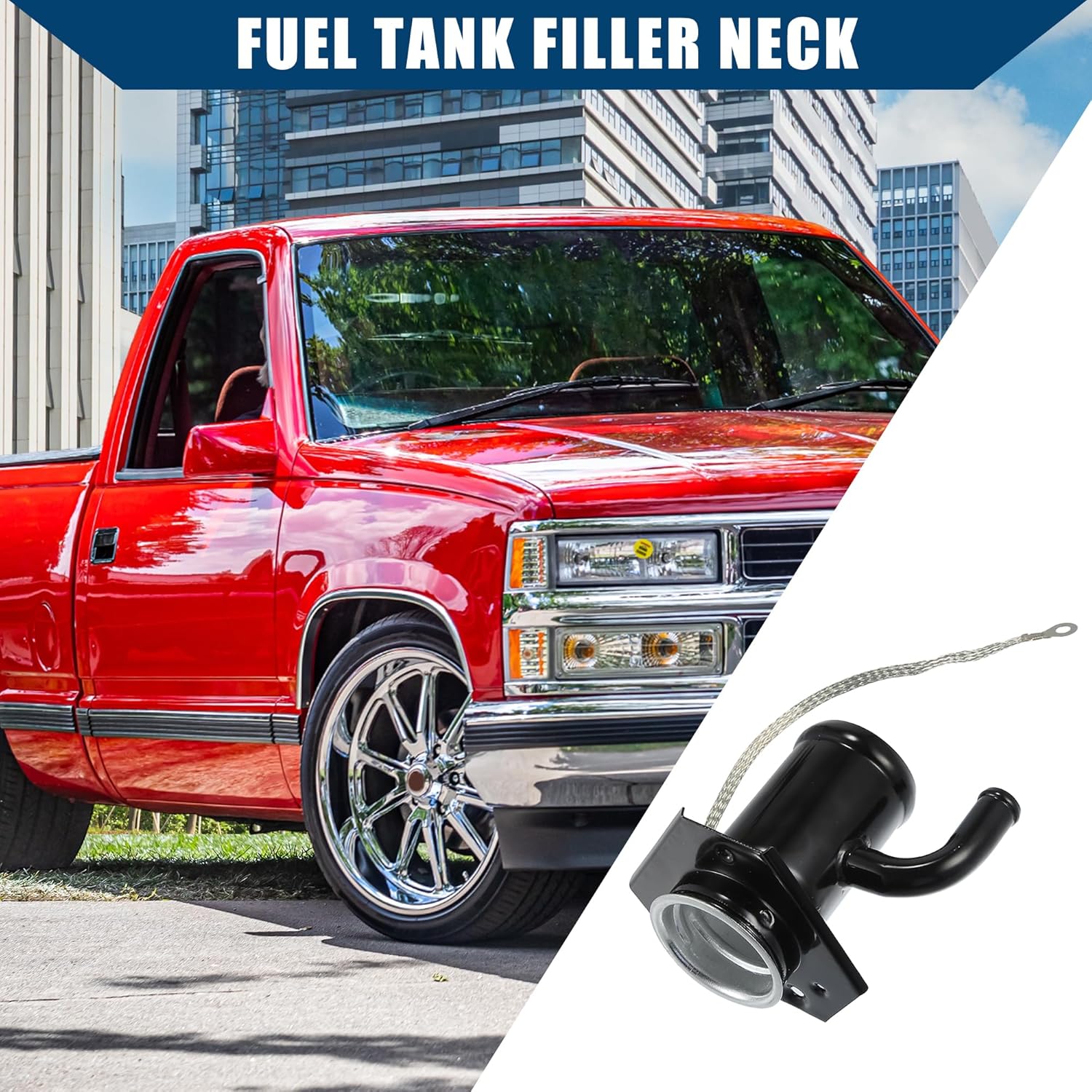 

15567562 / Rear/Fuel Tank Filler Neck for GMC C1500 Pickup 1988-1992 for Chevy K1500 Pickup 1988-1991 / Fuel Tank Filler Neck Hose/Durable / 1