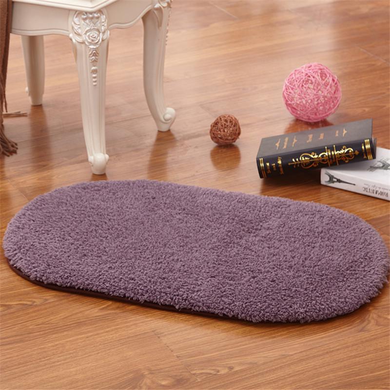 Oval Plush Carpet Room Decoration Floor Mat Large Area Carpet Living Room Non-slip Lounge Rug