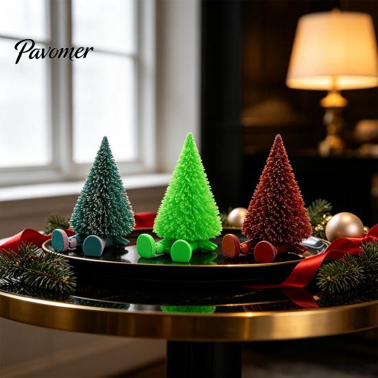 Unique Creative Christmas Gifts Tree Figure, Flexible Movable Joints 3D Printed Holiday Atmosphere Decorations Ornament, Festive Figure for