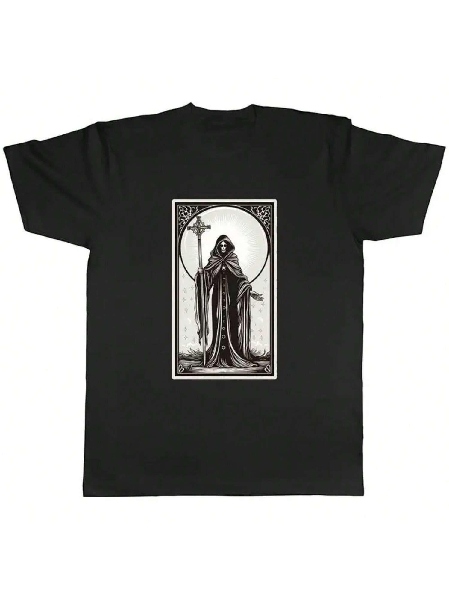 Skeleton Grim Reaper unisex T-Shirt Death Afterlife Dark Tee Gift S разноцветный