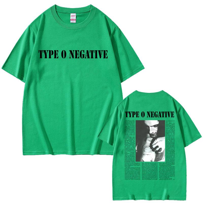 Rock Band Type O Negative Peter Steele T Shirts Unisex Women Vintage Metal Gothic Tshirt Male Casual Oversized Pure Cotton Tshirts