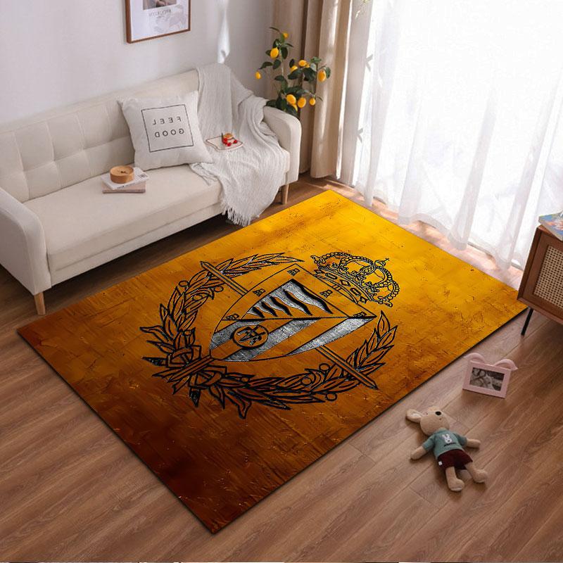 Royal Crest on Golden Carpet suitable as a non-slip mat for the living room or bedroom sofa