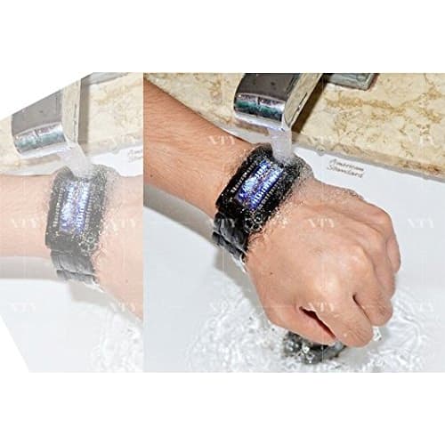 AIMES Men's Binary Watch Casual Sports Digital Lava Matrix Blue LED Digital Wristwatch Classic Creative Fashion Black Bracelet Square Blue Watch Uni D