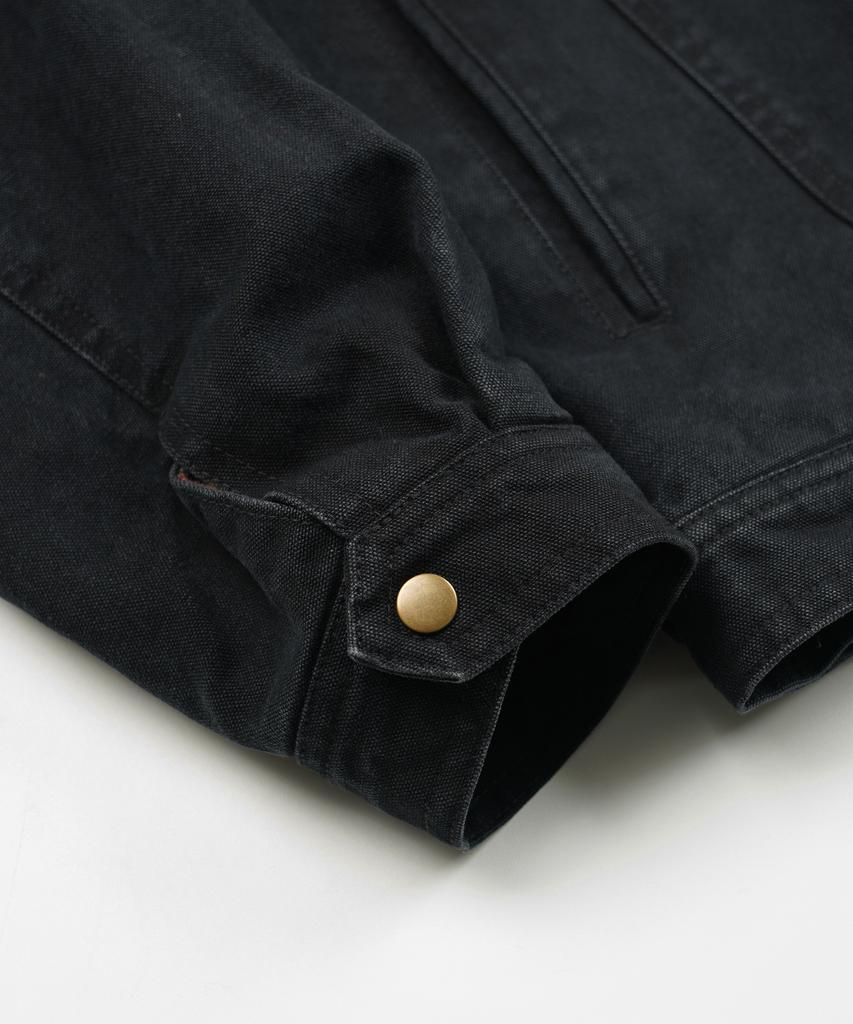 FRIZMWORKS Heavy Canvas Storm Trucker Jacket _ Black