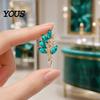High-cut Transparent Brooch Pin for Women, Marquise Shape Olive Branch Design Vintage Style Rhinestone with Rhinestones, Metal Base Lapel Suits Coats