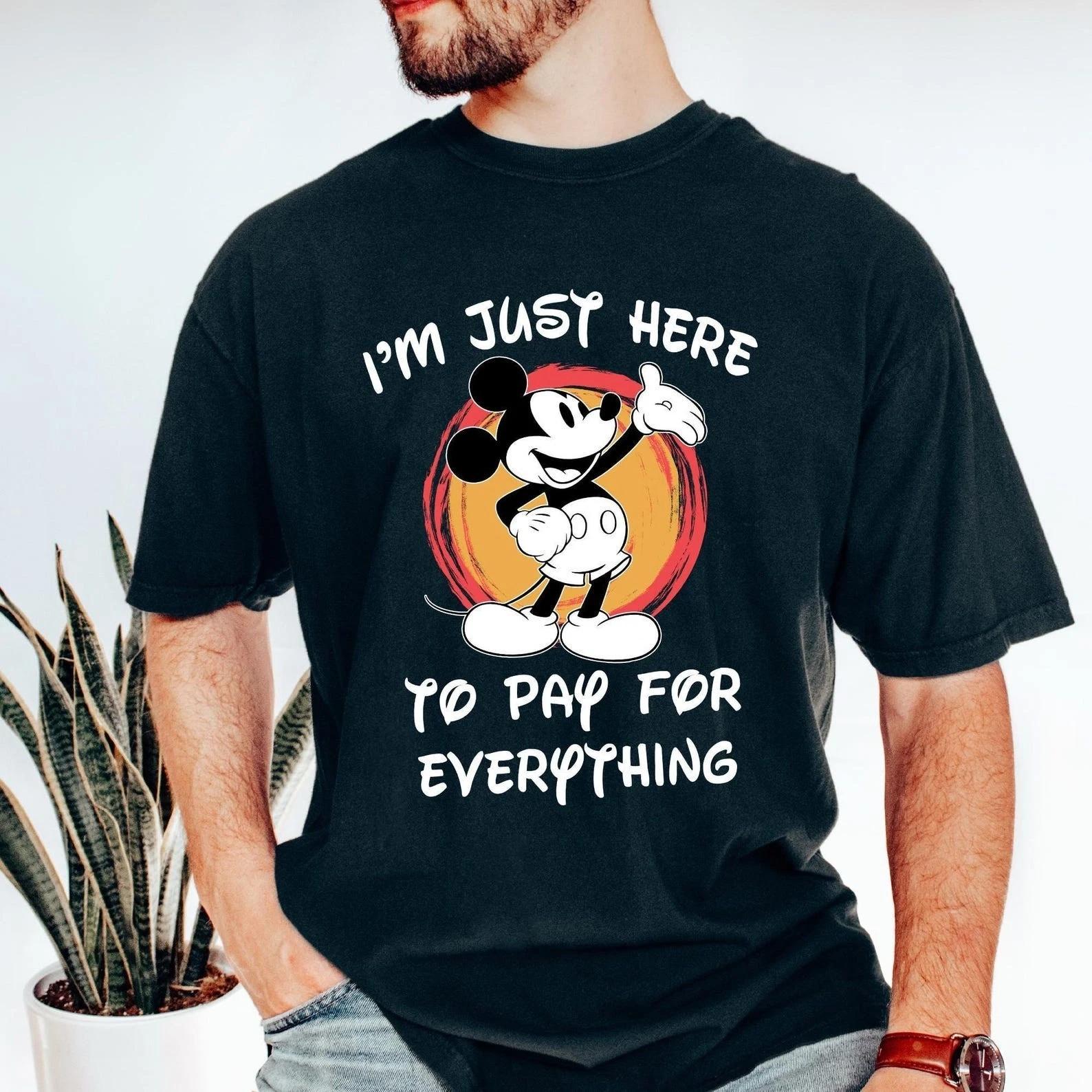 Im Just Here To Pay For Everything Funny Cartoon Humor T-shirt 3XL
