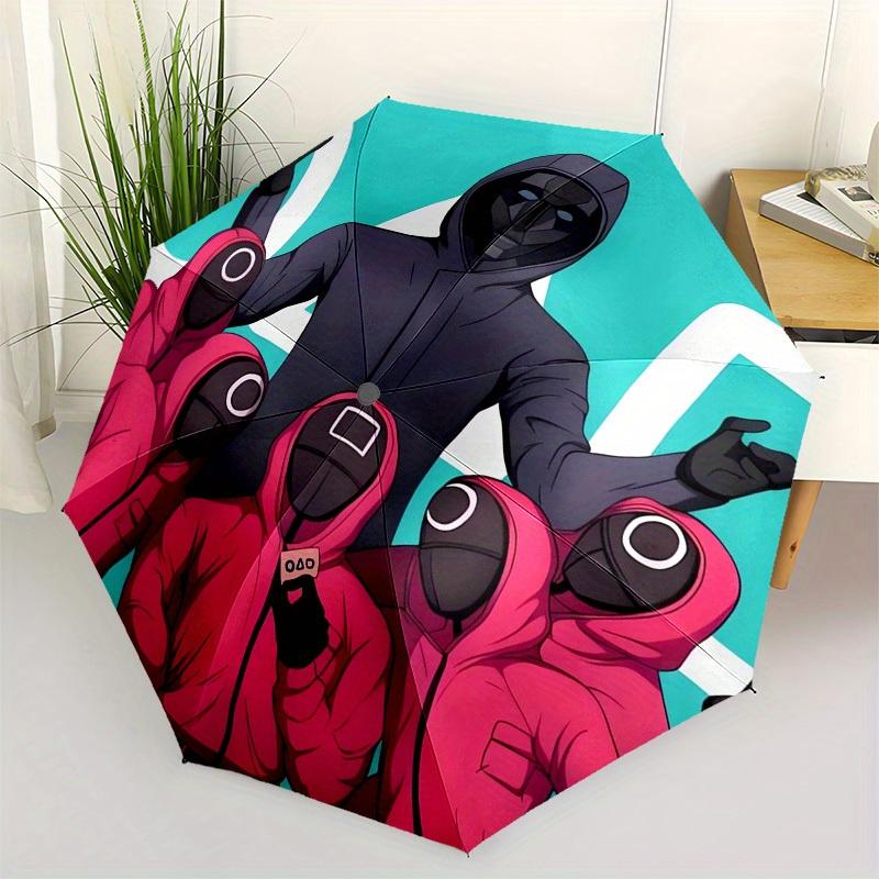 1pc Squid Games Themed High-quality Umbrella,Automatic Opening and Closing Umbrella,Multi-functional Umbrella G0811094
