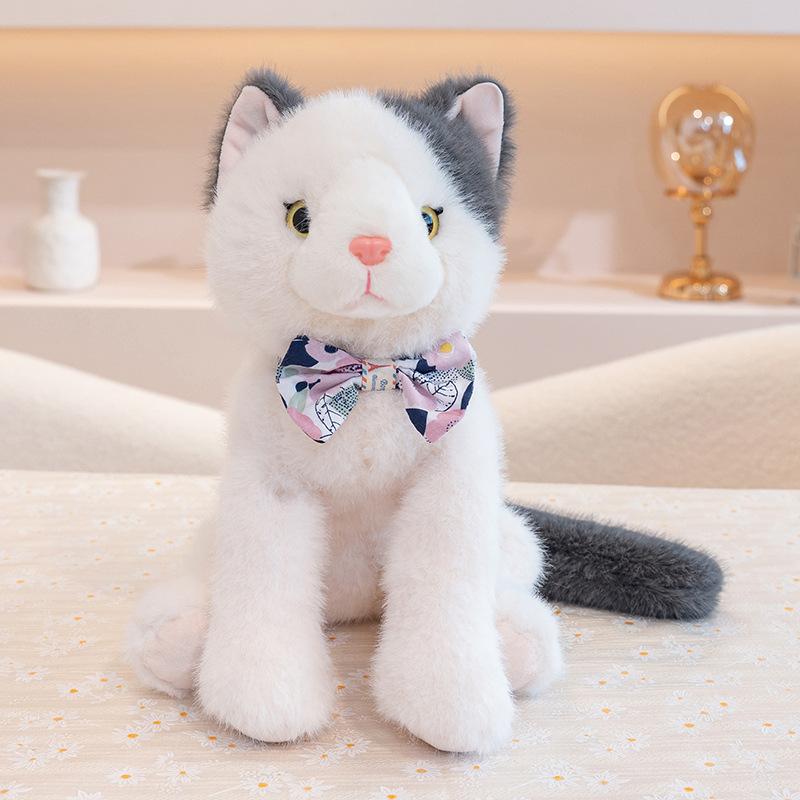 Cute Simulation Kitten Doll Plush Toy Cat Bag Girls Messenger Bag Children Soothing Doll