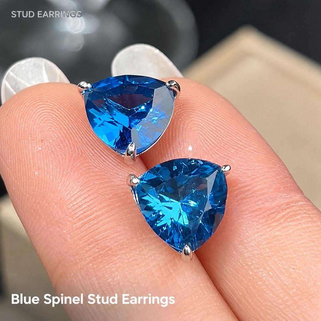 WNFU Women's Stud Earrings, Multicolor Corundum, Gold-Plated Copper