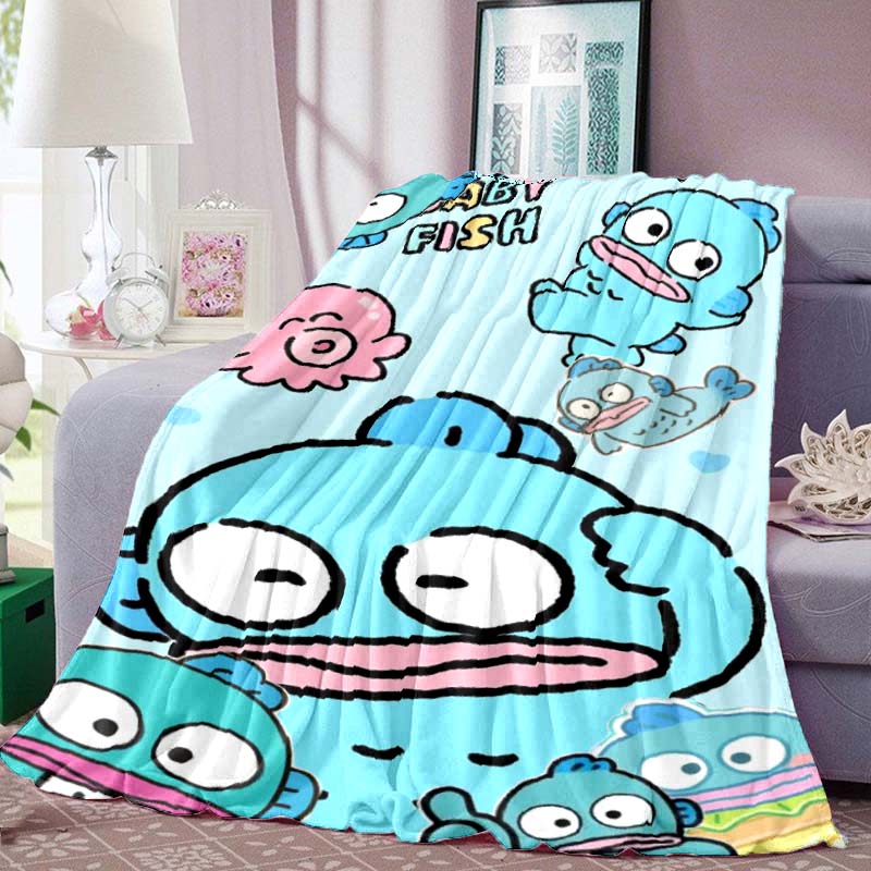 Cartoon Cute HANGYODON Soft Flannel Blanket Bedroom Sofa Picnic, Outdoor Leisure Gift BlanketW-1