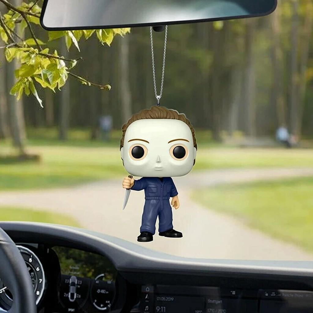Creative Halloween Scary Car Hanging Decoration With Colorful Acrylic Design