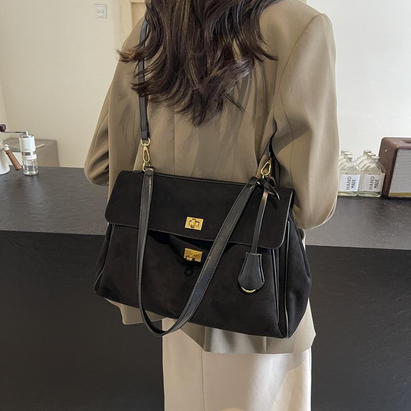 Frosted Tote Bag Women's 2025 New Large-capacity Commuter Underarm Bag Autumn and Winter High-end Versatile Shoulder Leisure Bag