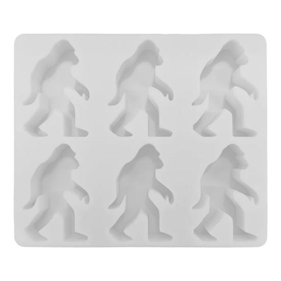 

Форма для льда 6 ячеек в форме гориллы, поднос для кубиков льда для виски, коктейлей белый