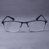 Black Frame Square Anti Blue Light Reading Glasses Men Business Metal Frame Farsighted Vintage Eyeglasses Readers+125+175