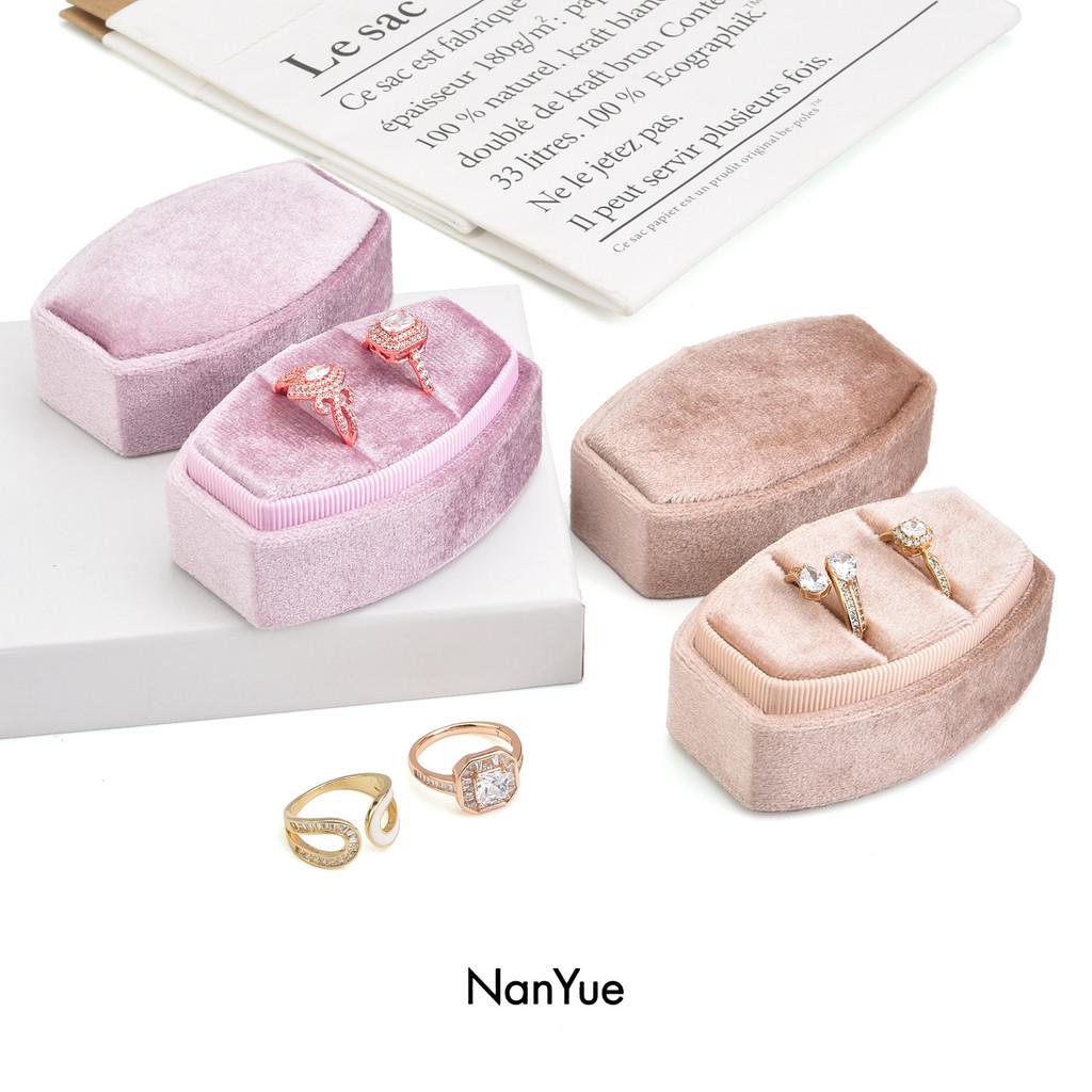 Jewelry Box Velvet Ring Organizer For Engagement And Wedding Gifts