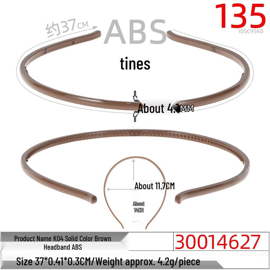 Black Face Wash Non-Slip Toothed Headband for Women