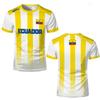 Ecuador Flagge Print Fußball T-Shirt Sportlich Lässig Ecuador Karte Grafik Schnelltrocknendes Trikot Unisex Atmungsaktiv Kurzarm Oberteile