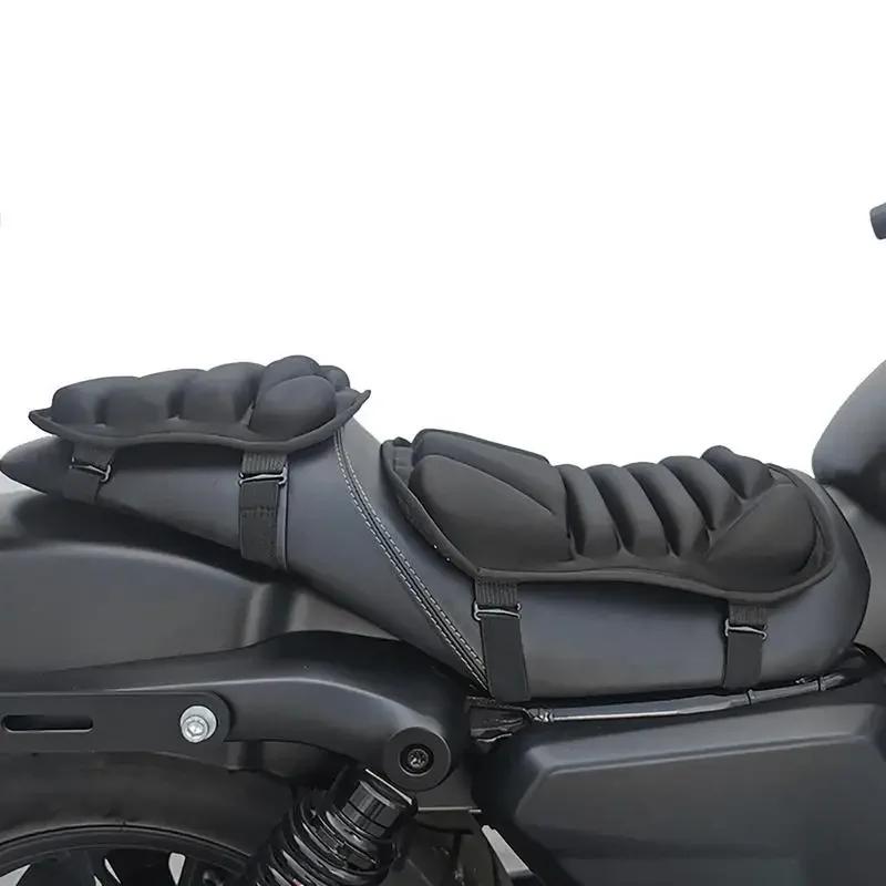 Lot de 2 coussins de siège en gel confortables pour moto | Selle en gel pour moto, passager, non gonflable, anti-stress, anti-vibrations Lot de 2 coussins de siège en gel confortables pour moto | Selle en gel pour moto, passager, non gonflable, anti-stress, anti-vibrations