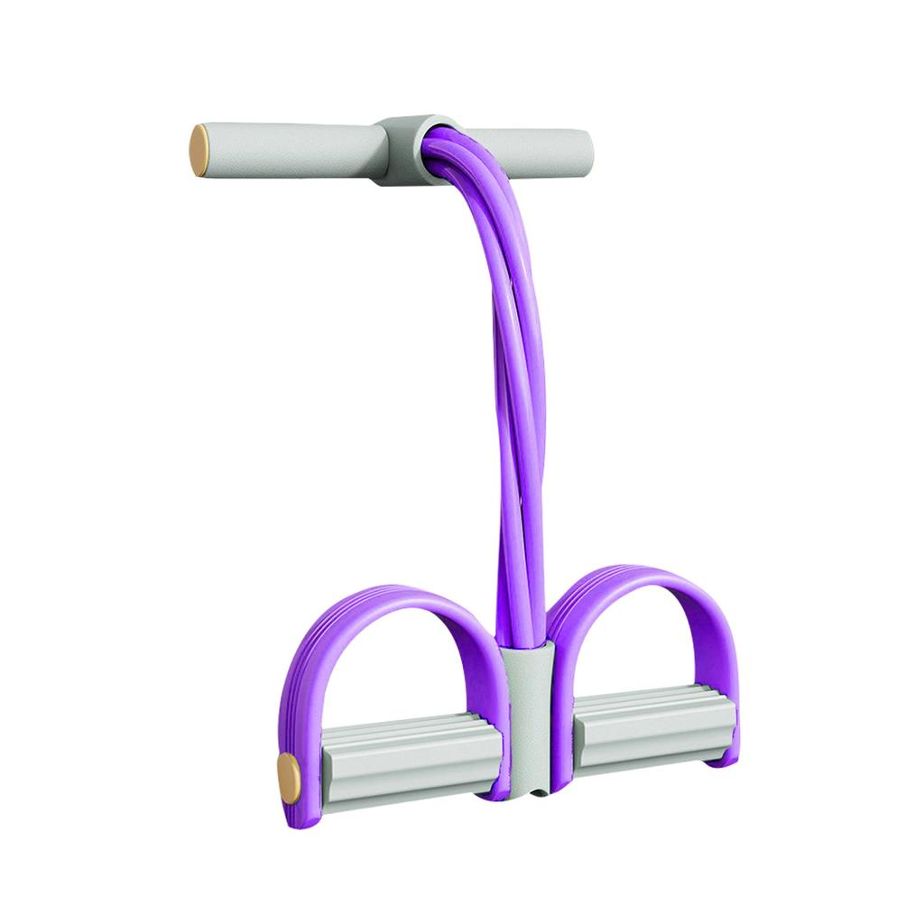 Fitness Resistance Bands-4 Tube Pedal Puller,  Pedal Puller, Pedal Resistance Band With Handle, For Abdomen/Waist/Arm/Leg Stretching Training