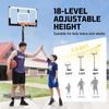 Portable Basketball Hoop Outdoor 3.310FT 5sRapidAdjustable with Shatterproof Backboard 40 44 inch Enlarged Base for and Adults