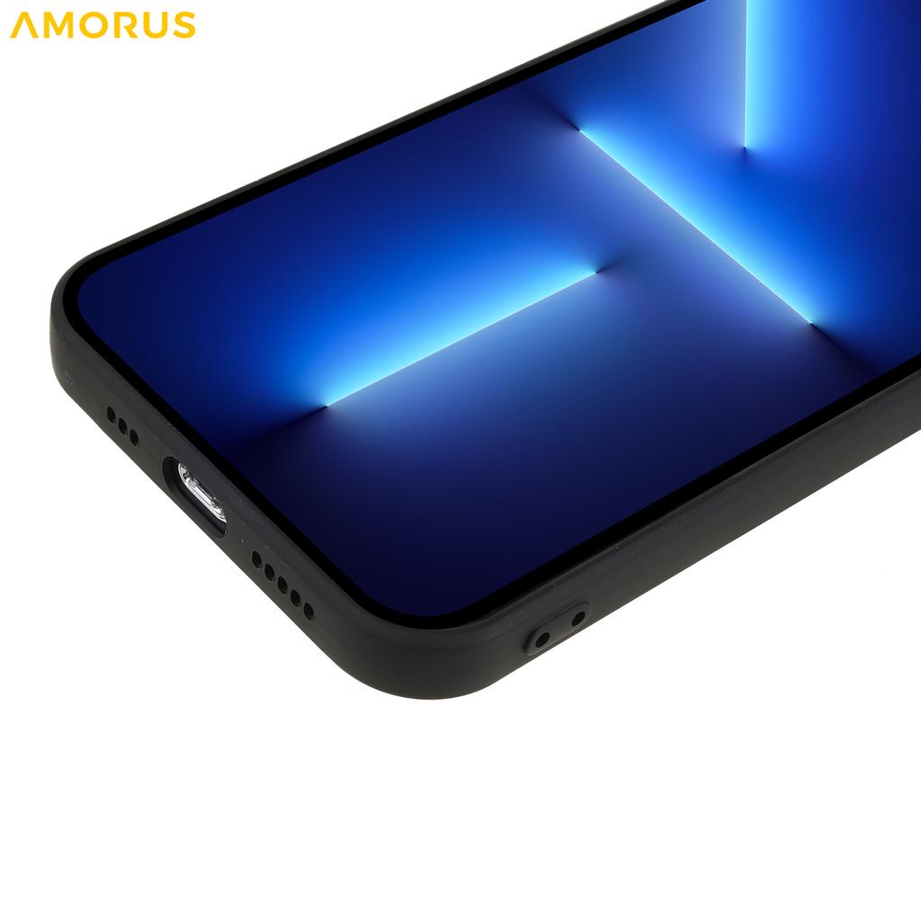 For iPhone 13 Pro Case Precise Cutouts TPU Fiber Lining Shockproof Phone Cover