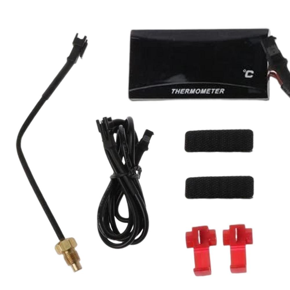 

Мотоцикл KOSO Температура воды Мини-метр ЖК-цифровой экран Универсальный датчик Термометр Датчики температуры Запчасти для гоночных скутеров красный