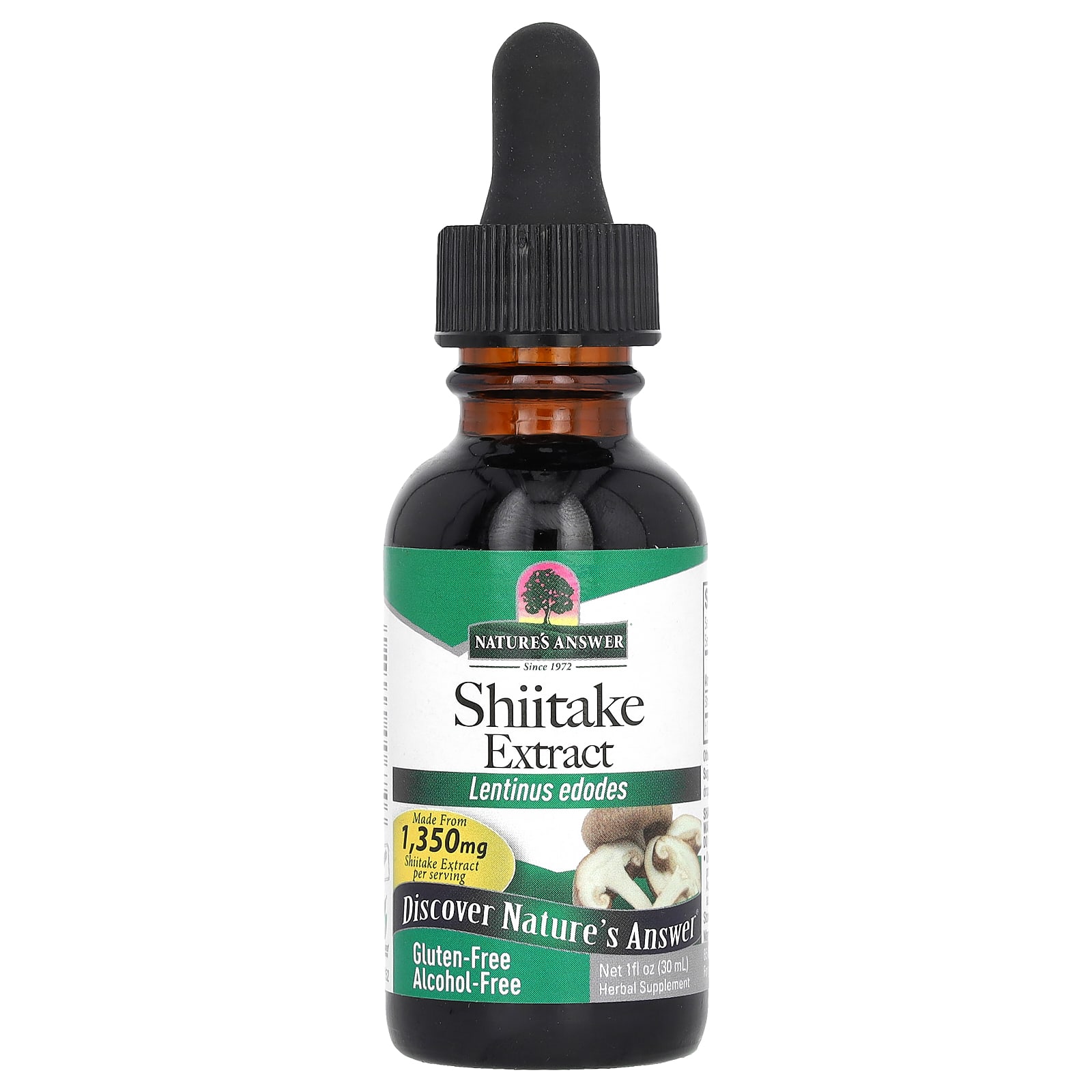 

Nature S Answer, Shiitake Mushroom Extract, Alcohol Free, 1,350Mg, 30Ml(1Fl Oz)
