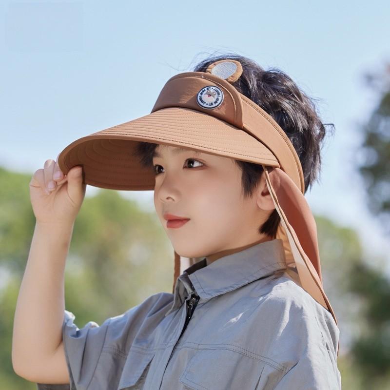 Childrens Summer Sun Hat With Wide Brim And Cartoon Animal Design For Outdoor Protection