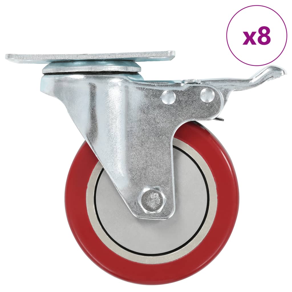 Swivel Castors 8 Pcs 100 Mm