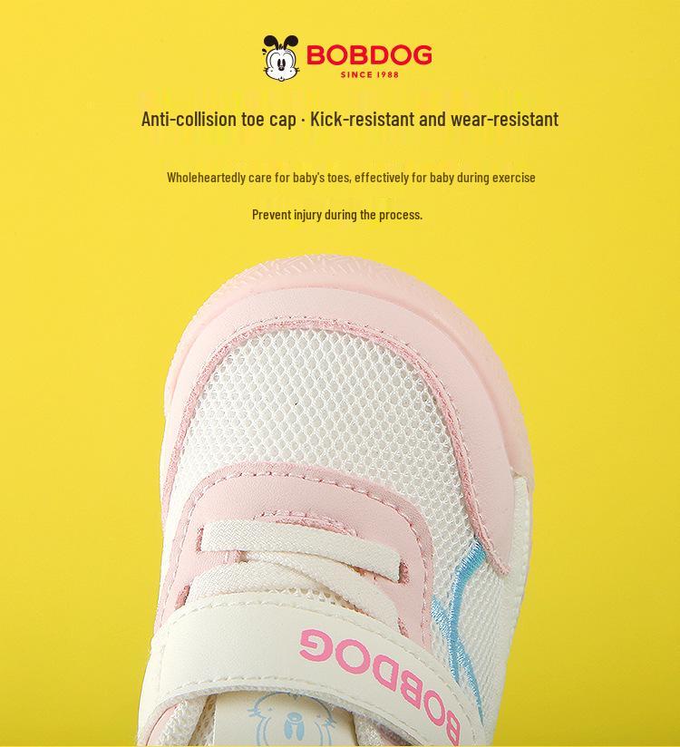 Bobodou Unisex Baby Shoes, Breathable Mesh, Anti-Slip, Pre-Walking for 1-3 Year Olds.
