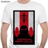 Herren T-Shirt shirt terran republic schwarze Propaganda T-Shirts Damen T-Shirt Mode T-Shirt Herren Baumwolle Marke T-Shirt