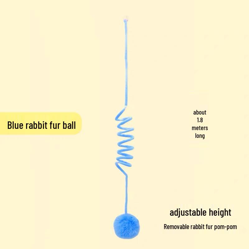 Cat Teasing Stick with Elastic Plush Ball - Self-Entertainment Toy for Kittens