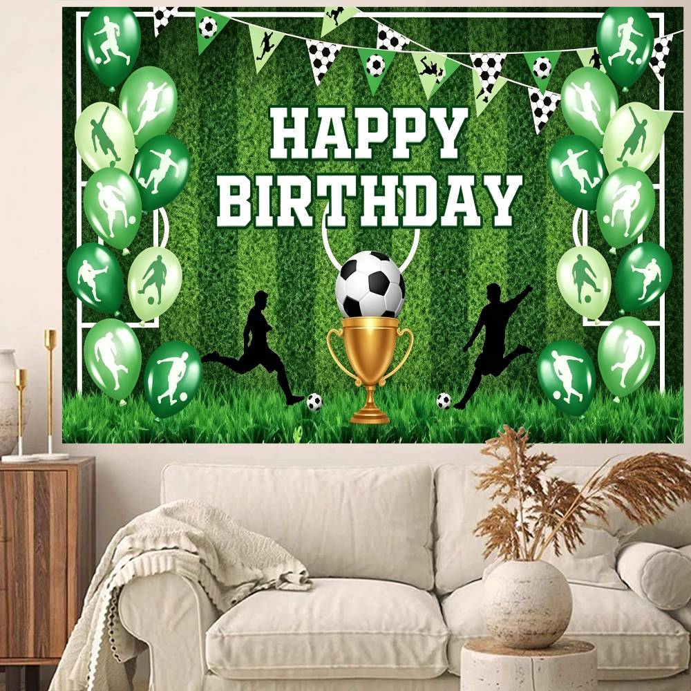 Football Boy Birthday Party Decorations Backdrop Photography Background Photo Studio Props Banner