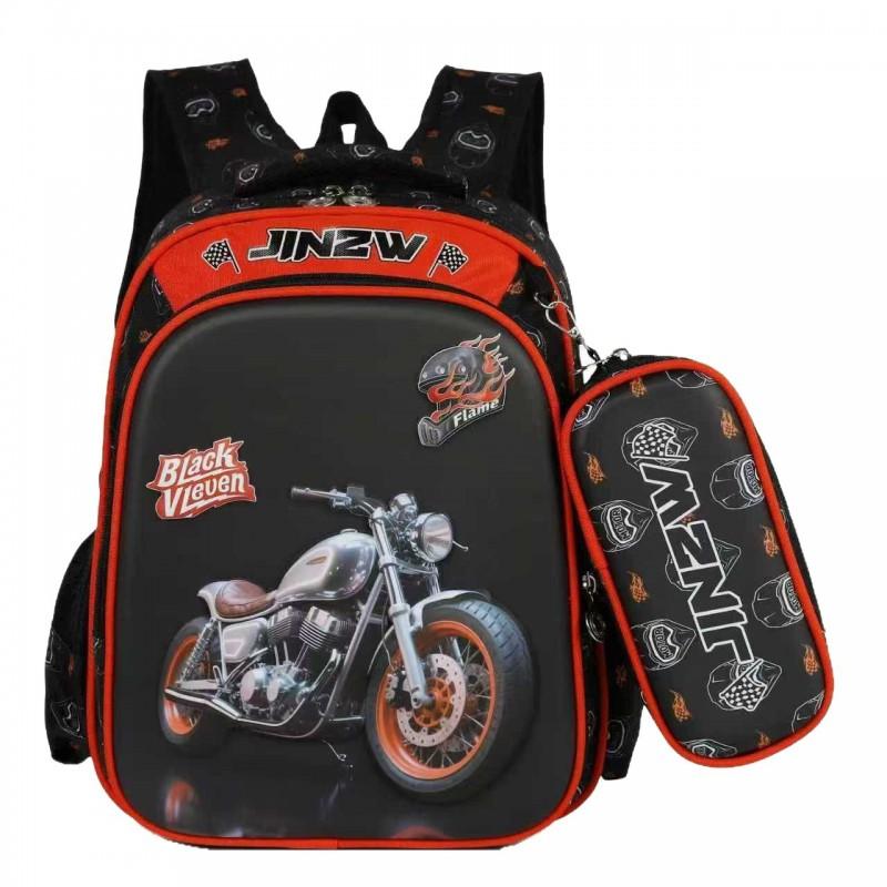 Kids 3D Hardshell Backpack School - Lightweight Cartoon Design With Breathable Padded Straps Oxford Fabric Grades 1-2