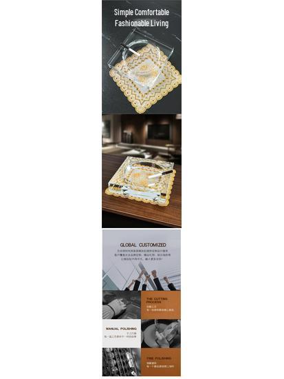 Creative Luxury Crystal Glass Ashtray for Home, Bar, or Hotel