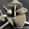 Testa di Smerigliatura Diamantata a Forma di Ombrello, Grana 60-120, Punta 6*90 Gradi, per Incisione e Smerigliatura della Pietra.