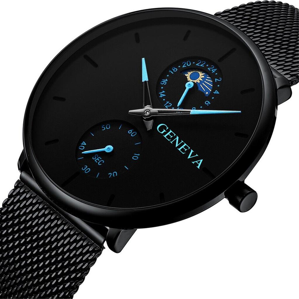 Elegantní minimalistická móda s mesh páskem a ciferníkem Pánské quartzové hodinky Dárkové hodinky