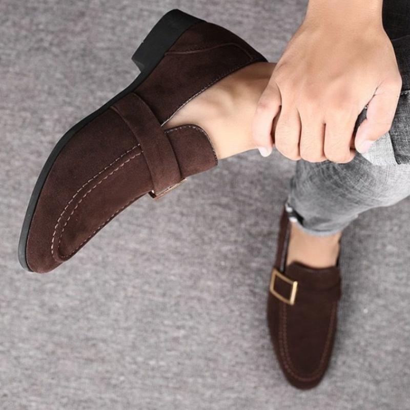 Casual Business Dress Shoes Man Pointed Toe Social Shoe for Men Suede Office Footwear High Quality Fashion  Style New Party