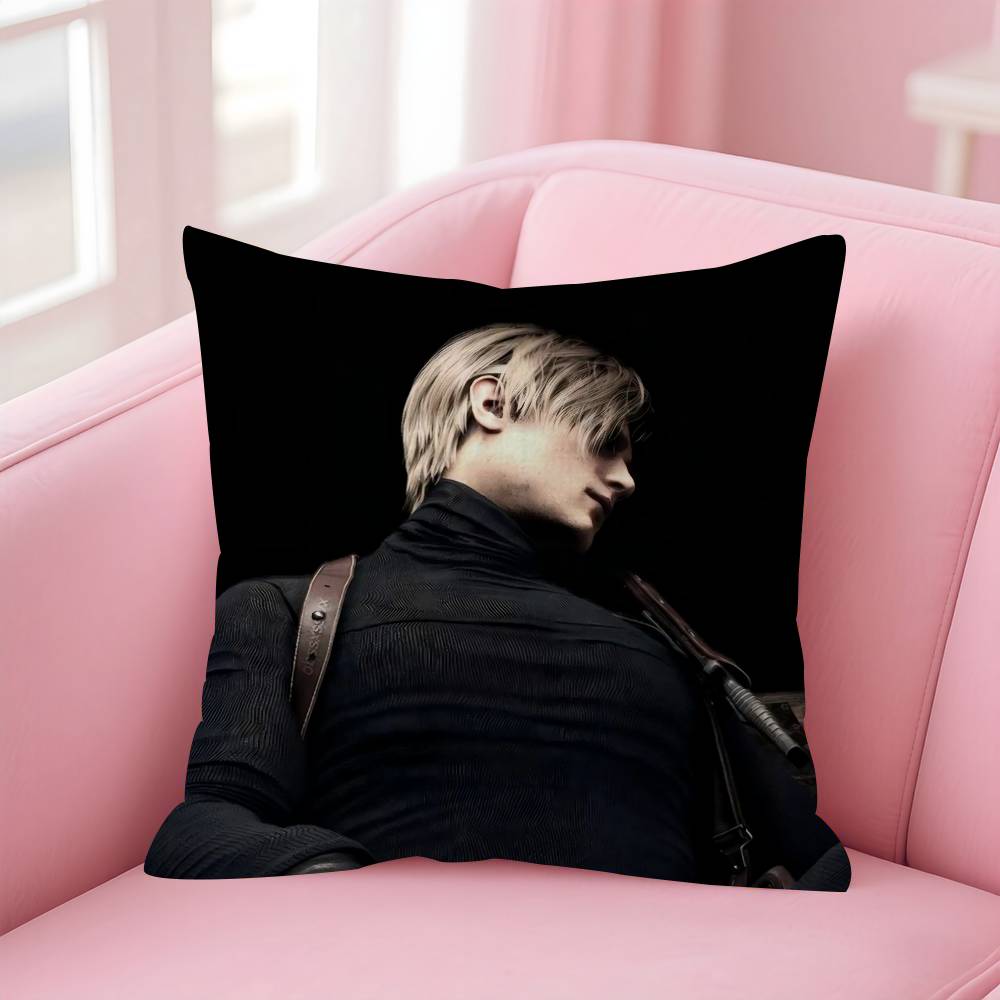 Handsome Leon Game Kennedy Cushion Cover Inches Farmhouse Decor Home Throw Pillow Covers For Couch Decorations