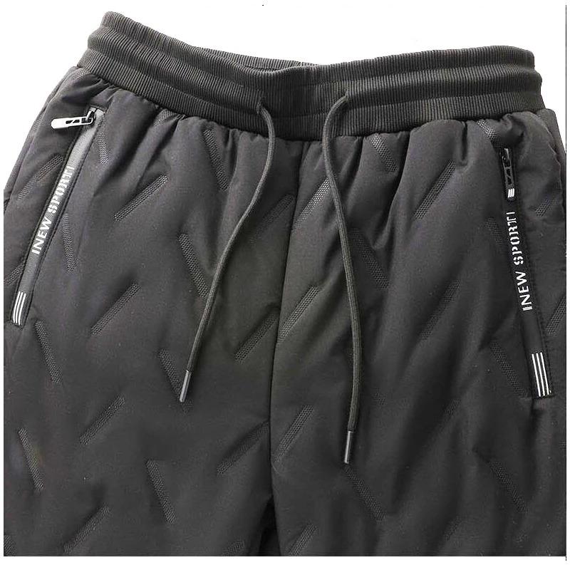 Winterverdickte Damen Hose Lang Warm Einfarbig Gerade Hose Kältebeständig Damen Plüsch Sport Lang Kordelzug Hose