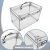 Acrylic Makeup Box with Handle, Display Stand, Portable Crown-shaped Case, Case for Nail