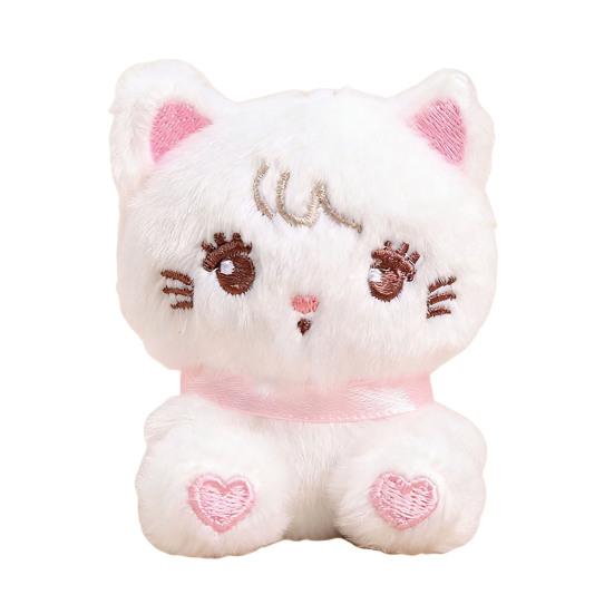 Plush Animal Keychain Stuffed Cartoon Dog Cat Rabbit Bear Doll Key Ring Pendant Bag Charm Backpack Hanging Decoration