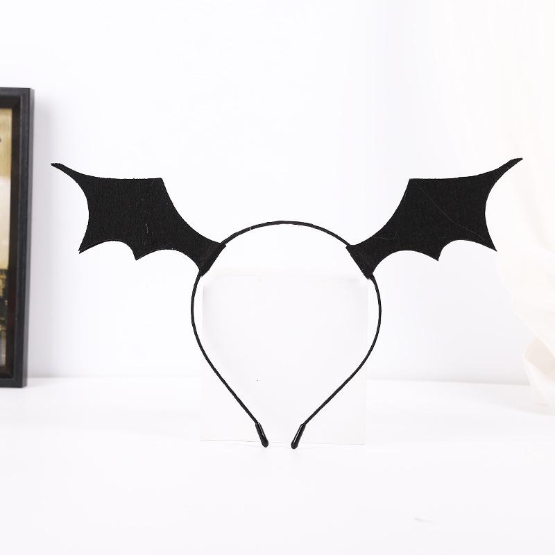 Halloween Devil Horns & Bat Headband with Feathers - Party Decoration