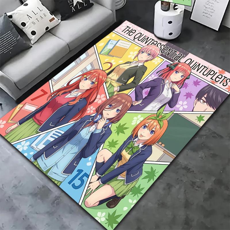 The Quintessential Quintuplets Carpet Rug For Living Room Bedroom Home Sofa Decoration Kids Play Nonslip Floor Mat