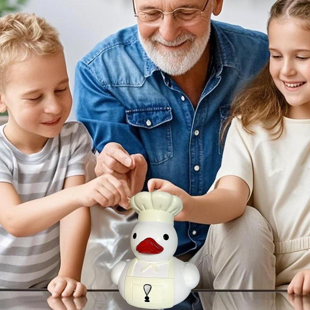 Transparent Piggy Bank Creative Resin Duck Coin Money Bank Funny Duck Statue for Living Room, Bedroom Indoor Home Decorations