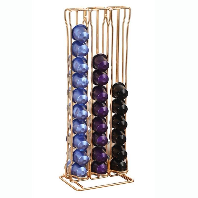 Versatile Coffee Storage Rack Portable Storage Organizer Rotatable Display Stand 1 золотой 1970₽