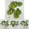 Artificial Monstera Leaf 7 Heads Green Faux Plant For Home Decor Wedding Party