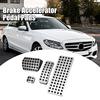ACROPIX Brake Gas Accelerator Pedal Cover for Mercedes-Benz CLA GLB Silver Tone 4pcs
