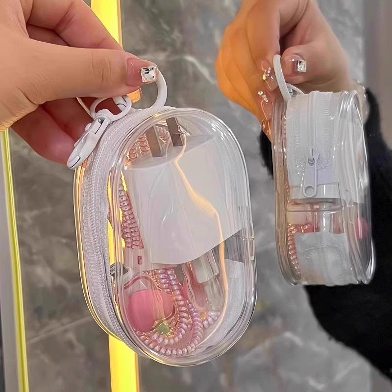Clear Multi-Purpose Travel Cable and Charger Organizer Bag