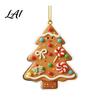 Charming Holiday Interior Decoration Gingerbread Christmas Tree Pendant Double-sided Acrylic Hanging Ornament for Decorative Party Favors Home Decor